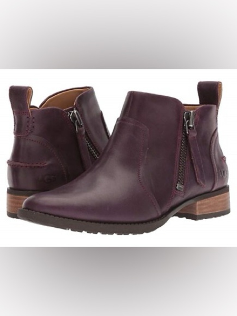 UGG Size 7 Leather Aureo Oxblood Boots